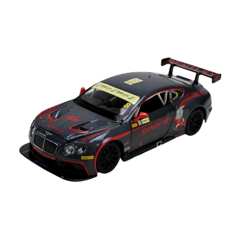 Автомодель Автопром Bentley Continental GT3, 1:24, у коробці, зі світлом та звуком, чорна, від 3 років, 20*8*5 см (68267A)